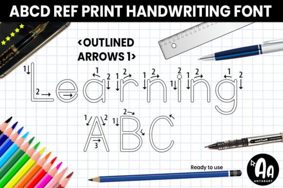 Abcd Ref Outlined Arrows1: A Bold Display Font for Brands