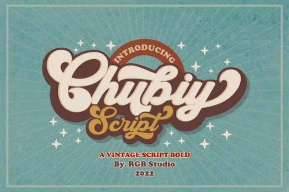Chubiy: A Retro Bold Script Font for Brand Identity