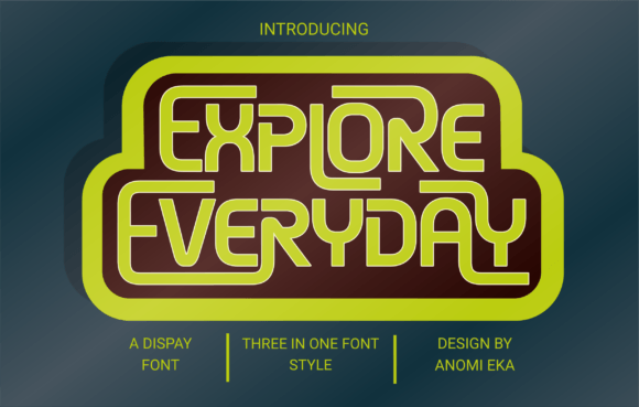 Explore Everyday: A Bold Display Font for Web Design