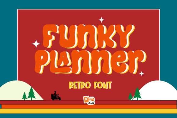 Funky Planner: A Quirky Display Font for Brand Identity