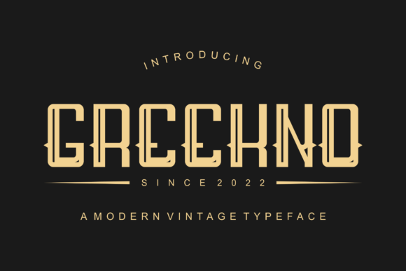 Greekno: A Modern Display Font for Crafters