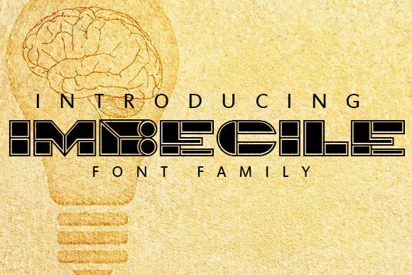 Imbecile: A Retro Display Typeface for Bold Editorial Design