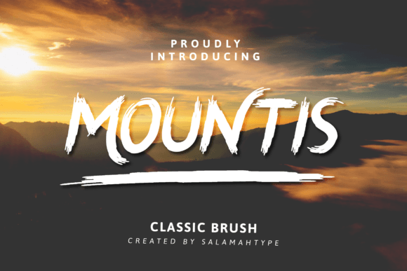 Mountis: A Stylish Brush Display Font for Web Design
