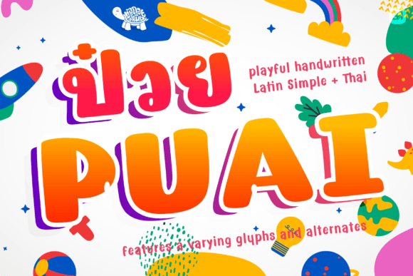 Puai: A Playful Handwritten Display Font for Branding