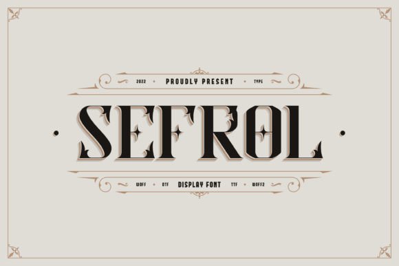 Sefrol: A Bold Western Display Font for Crafters