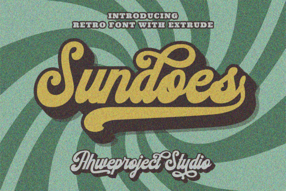 Sundoes: A Retro Groovy Display Font for Editors